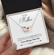 To My Mother Interlocking Heart Necklace From Son