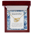 Gift For Grandmother- Interlocking Heart Necklace - Personalised Message Card