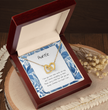 Present For Auntie - Interlocking Heart Necklace - Personalised Message Card - Birthday Christmas Gift For Aunt