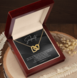 To My Soulmate - Alluring Beauty - Silver Curved Zircon Heart Pendant - For Wife, Girlfriend