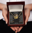 To My Daughter Your A Lioness - Beautiful Interlocking Heart Necklace