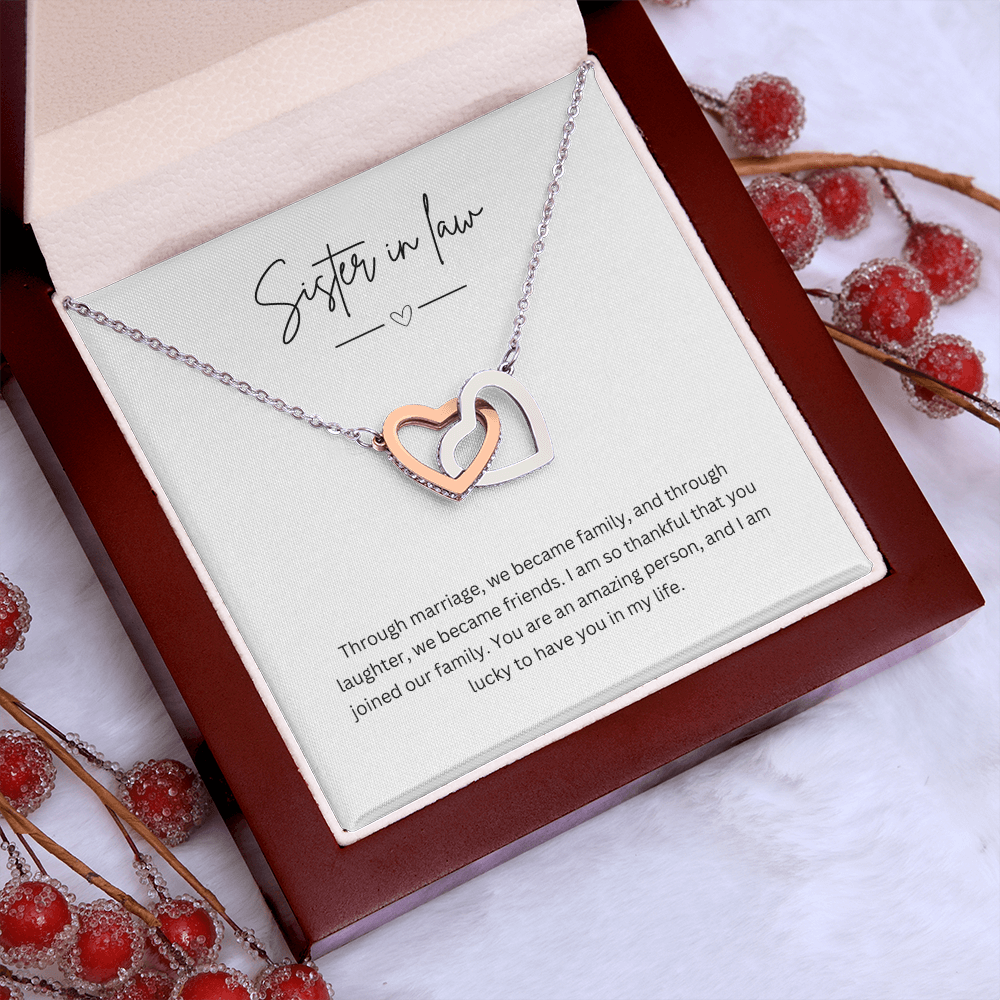 Gift For Sister-In-Law - Beautiful Silver Necklace - Personalised Message Card