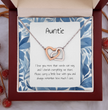 Present For Auntie - Interlocking Heart Necklace - Personalised Message Card - Birthday Christmas Gift For Aunt