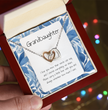 Gift For Granddaughter- Interlocking Heart Necklace - Personalised Message Card