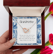 Gift For Grandmother- Interlocking Heart Necklace - Personalised Message Card