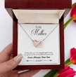 To My Mother Interlocking Heart Necklace From Son