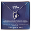 To My Mother - Sterling Silver Necklace Personalised Gift With A Custom Message Card - Gift from Son / Daughter For Mum