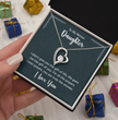 To My Bonus Daughter Beautiful Heart Necklace for Daughter-In-Law