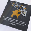 Funny Gift For Her - Sterling Silver Necklace - Smokin Hot Doe - Personalized  Hunting Themed Gift for Wife