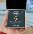 To My Bonus Daughter Beautiful Heart Necklace for Daughter-In-Law