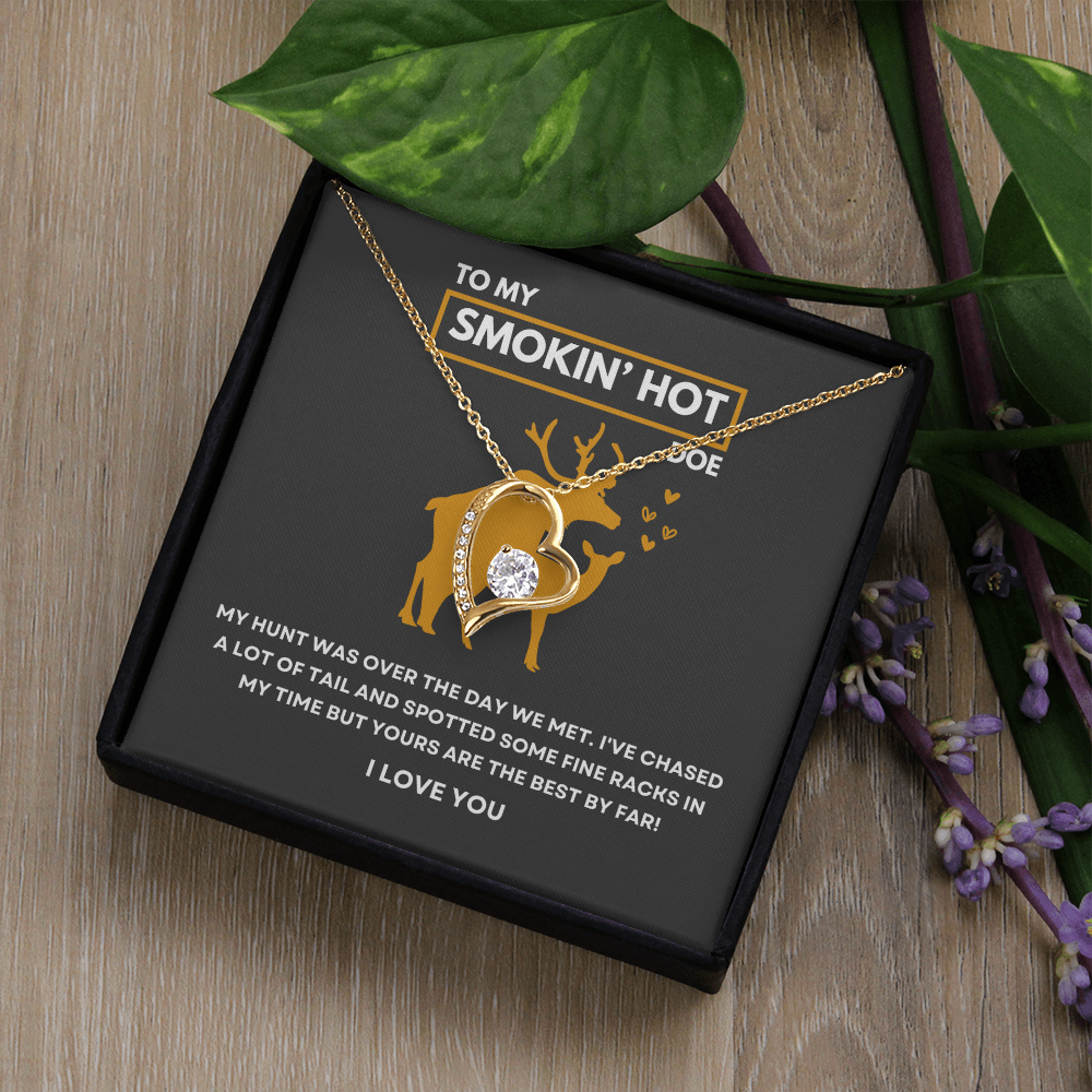 Funny Gift For Her - Sterling Silver Necklace - Smokin Hot Doe - Personalized  Hunting Themed Gift for Wife