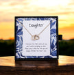 Gift For Daughter- Interlocking Heart Necklace - Personalised Message Card