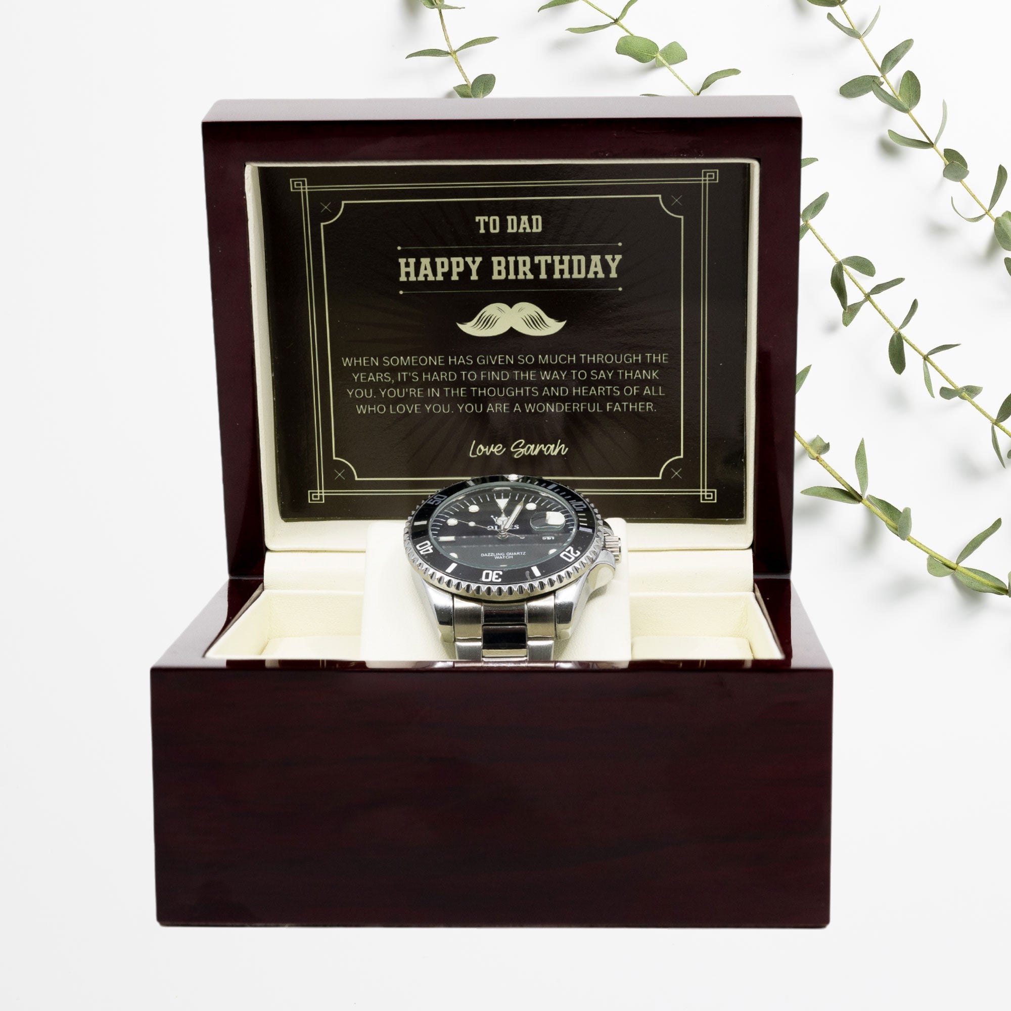 To my Dad - A Father Is Not Found Anywhere - Watches For Men, newest Luxury Watch For Him, Message Card Dad Watch - Your Daughter