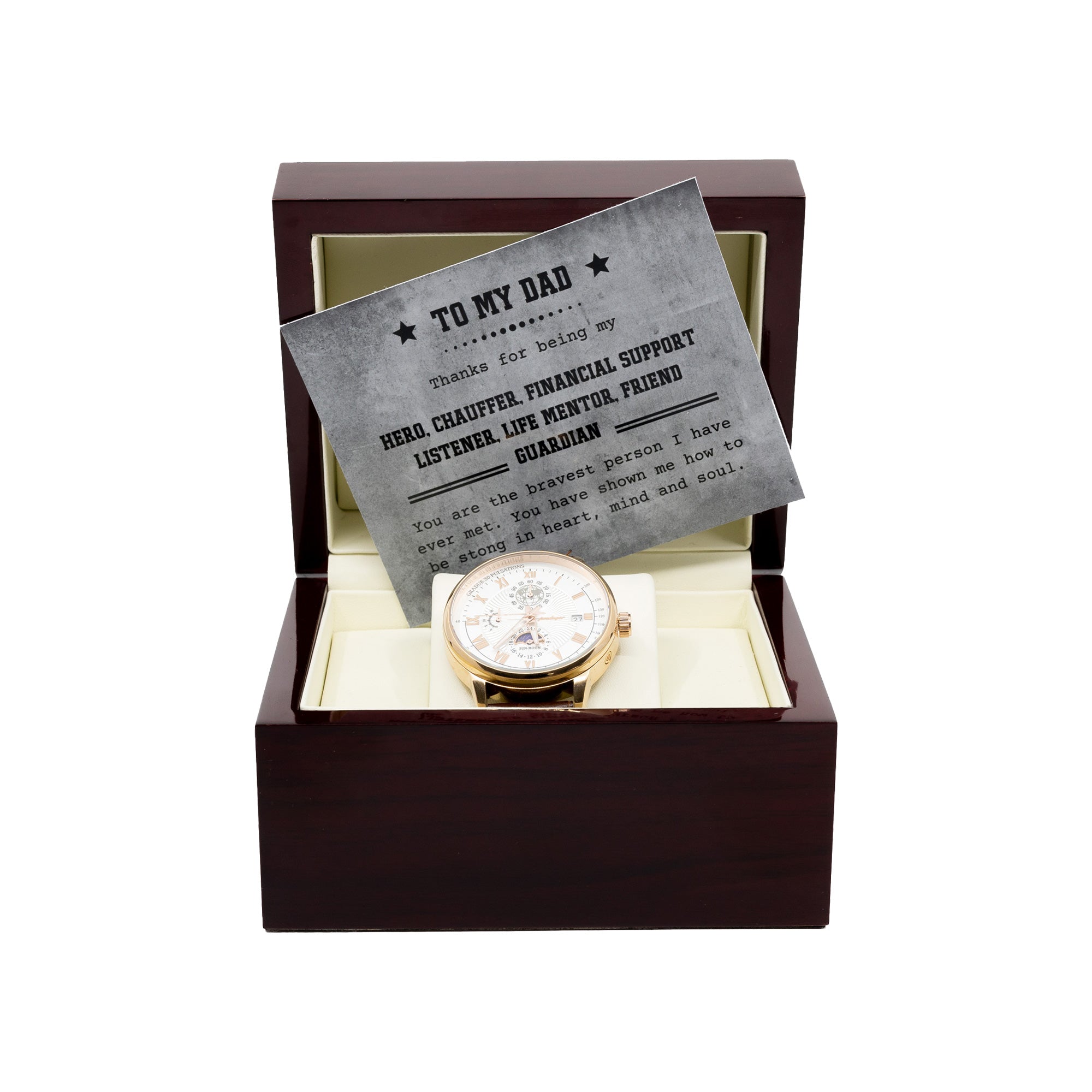 To my Dad - A Father Is Not Found Anywhere - Watches For Men, Luxury Watch For Him, Message Card Dad deals Watch