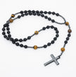 To My Son - Beautiful Volcanic Rock Rosary Beads With Inspirational Custom Message card for Sons Birthday, Baptism