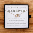 Your Tummy - Necklace Gift for New Mother Gift From The Baby - Personalised Message Card