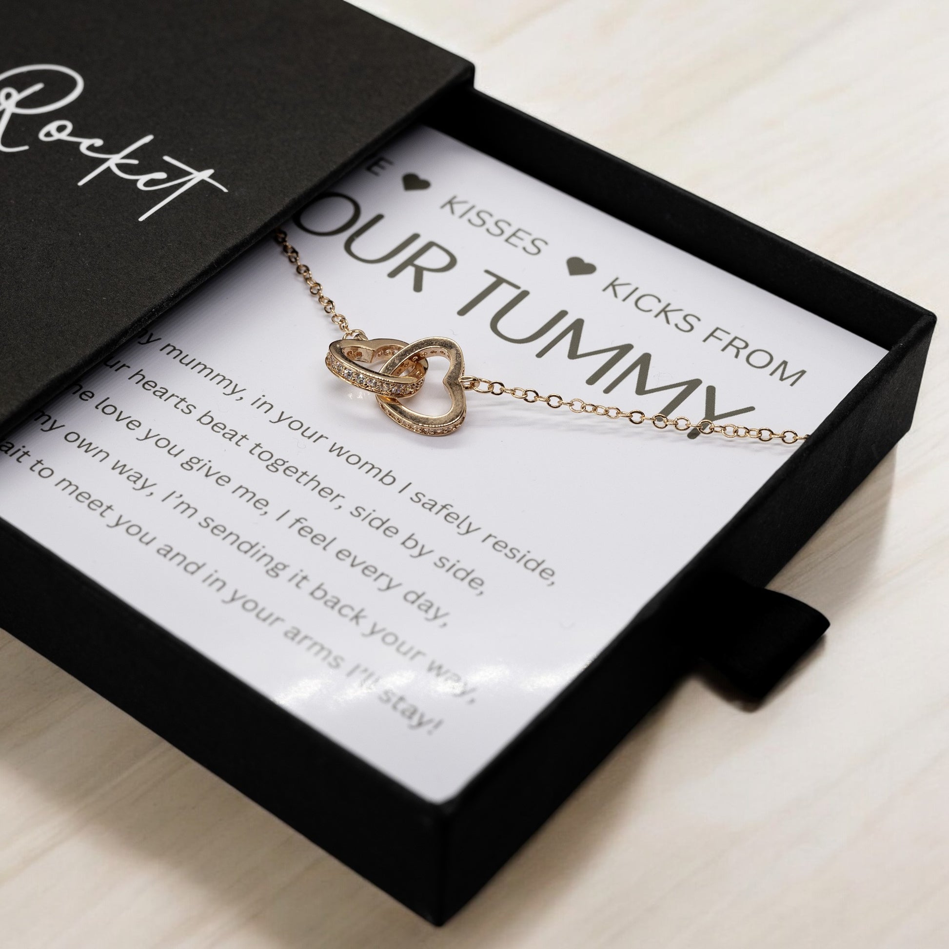 Your Tummy - Necklace Gift for New Mother Gift From The Baby - Personalised Message Card