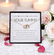 Your Tummy - Necklace Gift for New Mother Gift From The Baby - Personalised Message Card